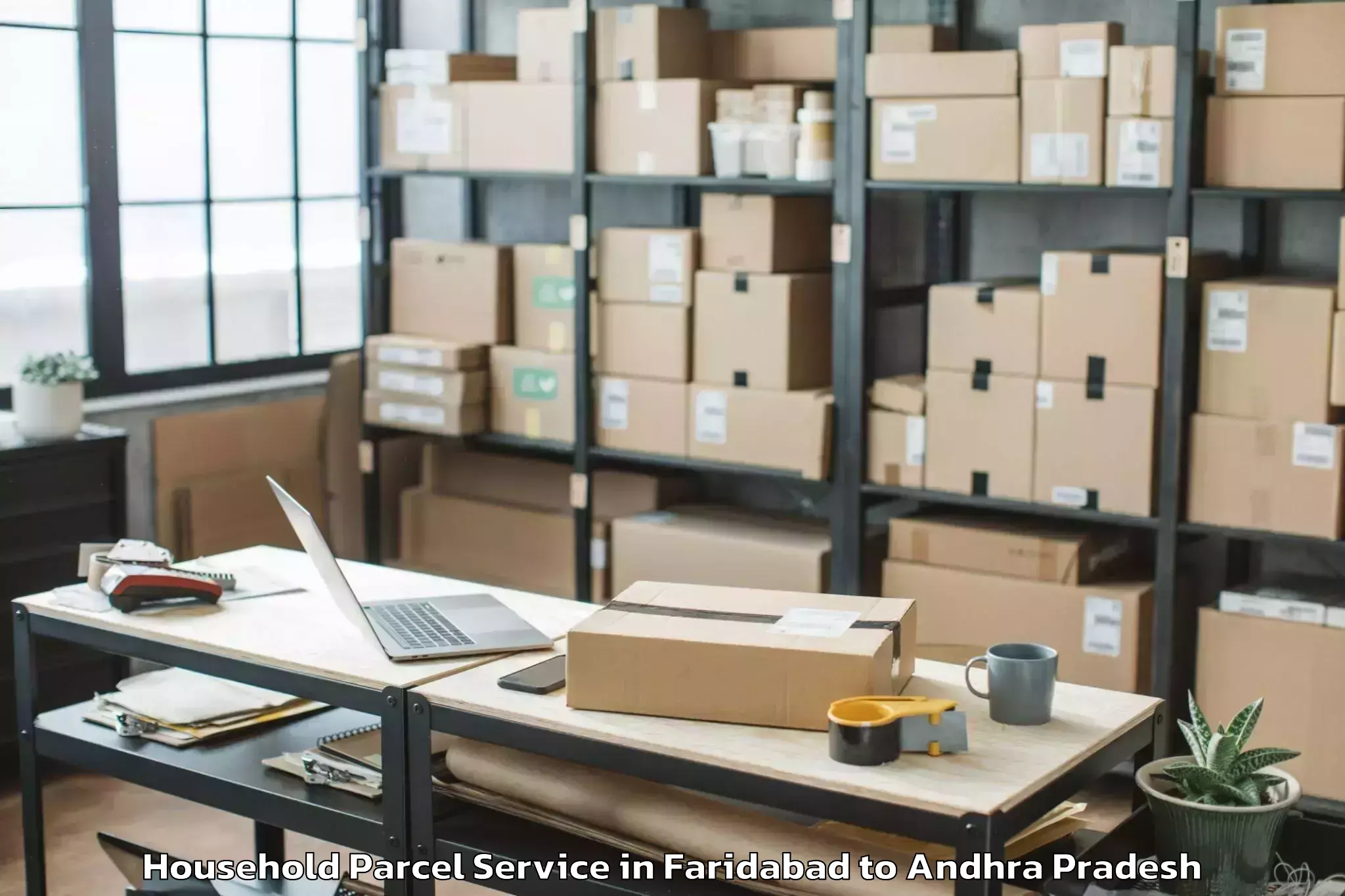 Easy Faridabad to Y Ramavaram Household Parcel Booking